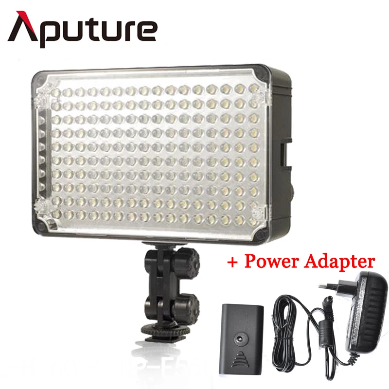 Aputure Amaran al-h160 светодиодный свет + Адаптеры питания Камера лампочка фотография