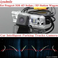 lyudmila for peugeot 508 4d sedan 5d station wagon car dynamic trajectory backup rear view camera with variable parking line