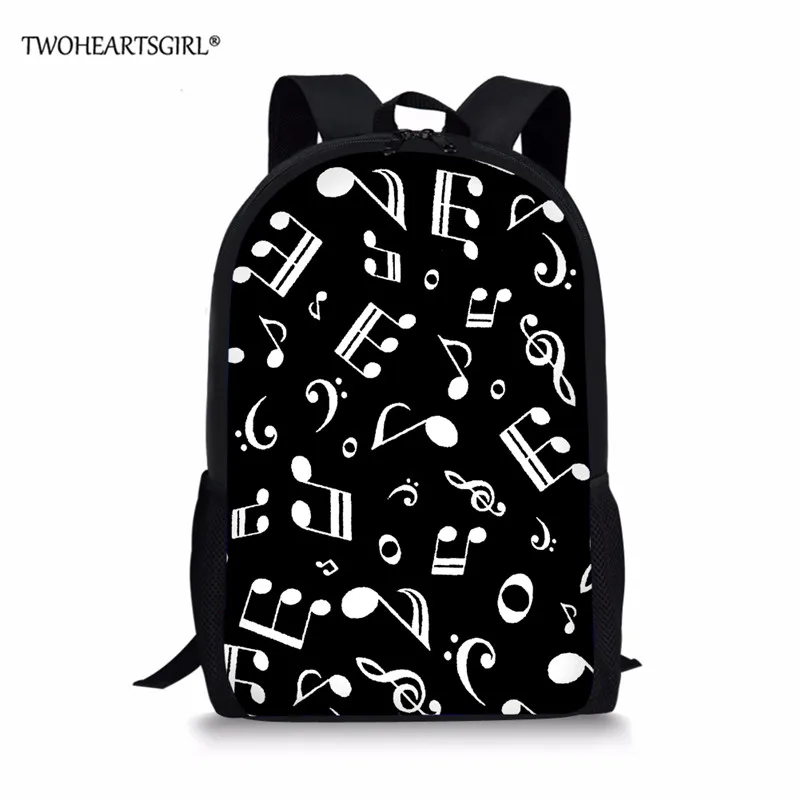 Z4107C Twoheartsgirl школьные сумки для девочек-подростков, рюкзак для путешествий с музыкальными нотами, женская сумка для девочек, дропшиппинг, mochila feminina - Цвет: Z4107C