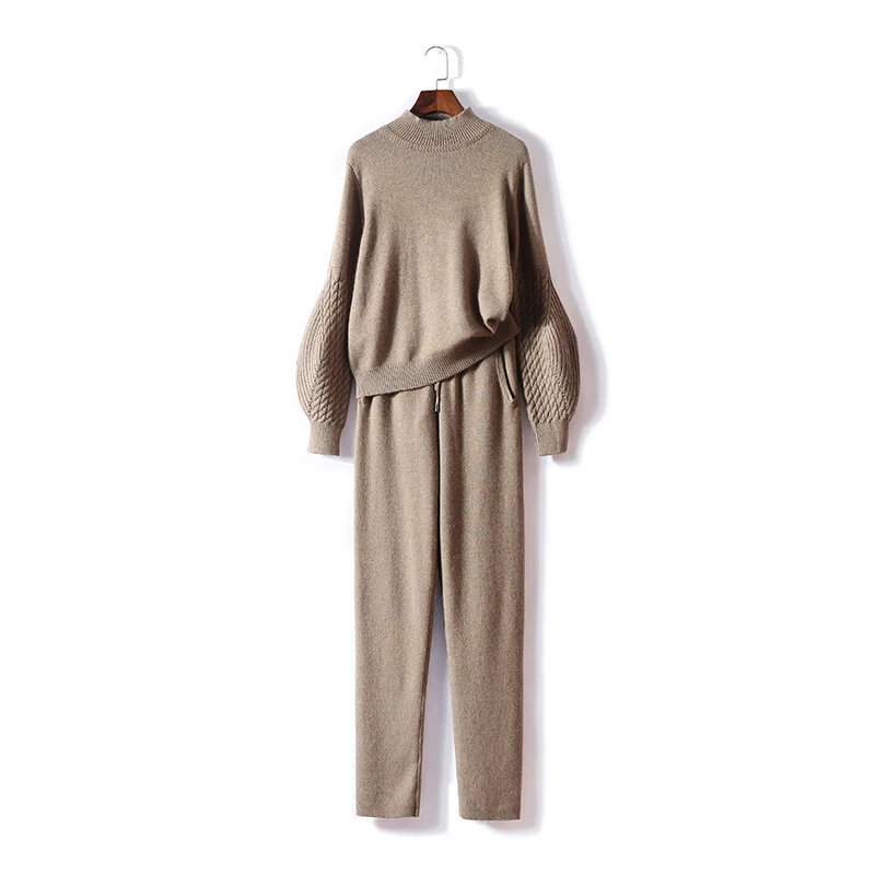 2018 Акция распродажа шерсть полный зимний женский теплый кашемировый комплект из