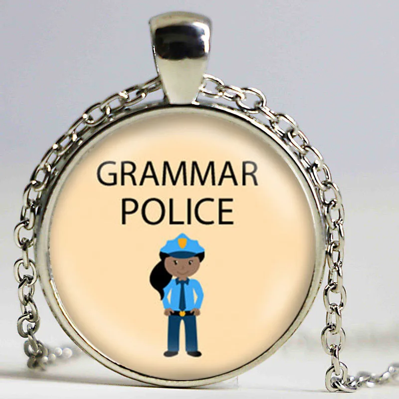 (1 шт./лот) грамматическая полиция художественное ожерелье кулон подарок девушка