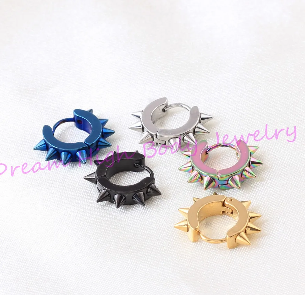 Серьги кольца мужские с вакуумным покрытием Модные Ювелирные Украшения для тела