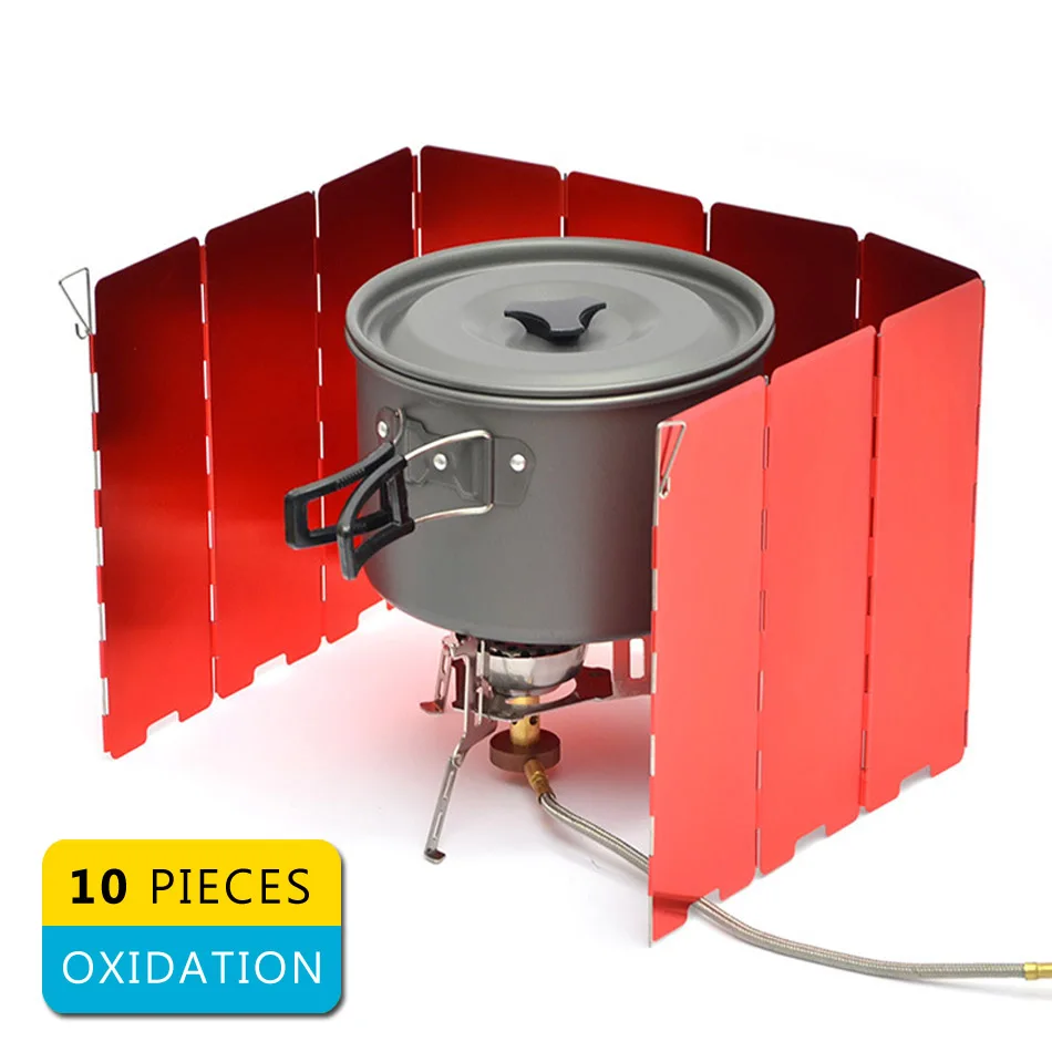 Кемпинг Ветер щит газовая плита открытый 10 шт. окисленное ветровое стекло экран