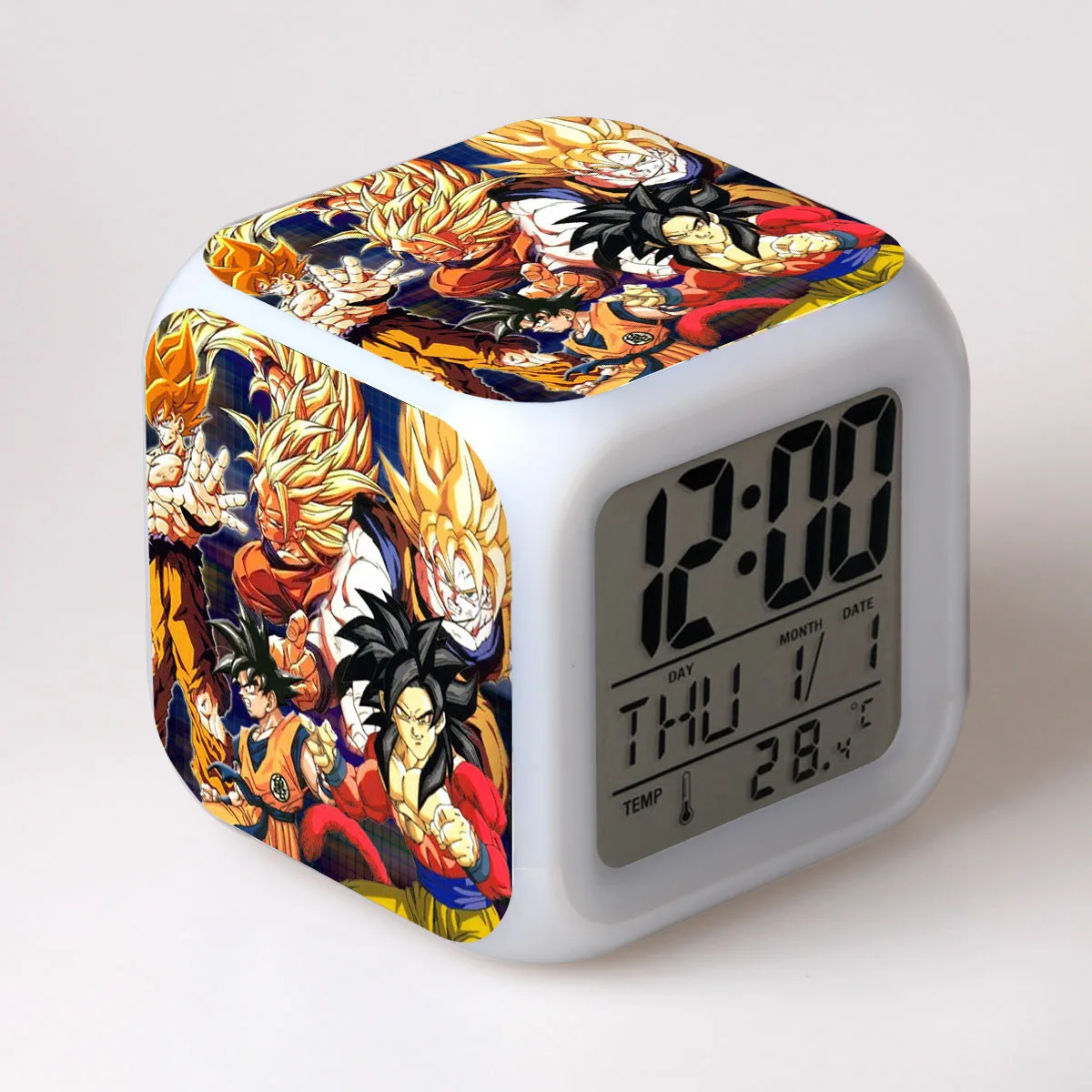 26 Мультфильм Dragon Ball детский будильник игрушки светодиодные Будильник, цифровой Электронные часы с будильником Пробуждение света настольные reveil wekker - Цвет: 26