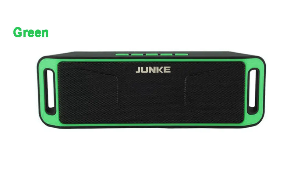 Green SC208 Беспроводной стерео Bluetooth Динамик Портативный открытый аудио двойным рогом Динамик s Поддержка TF карты USB Disk fm-радио колонка - Цвет: Green