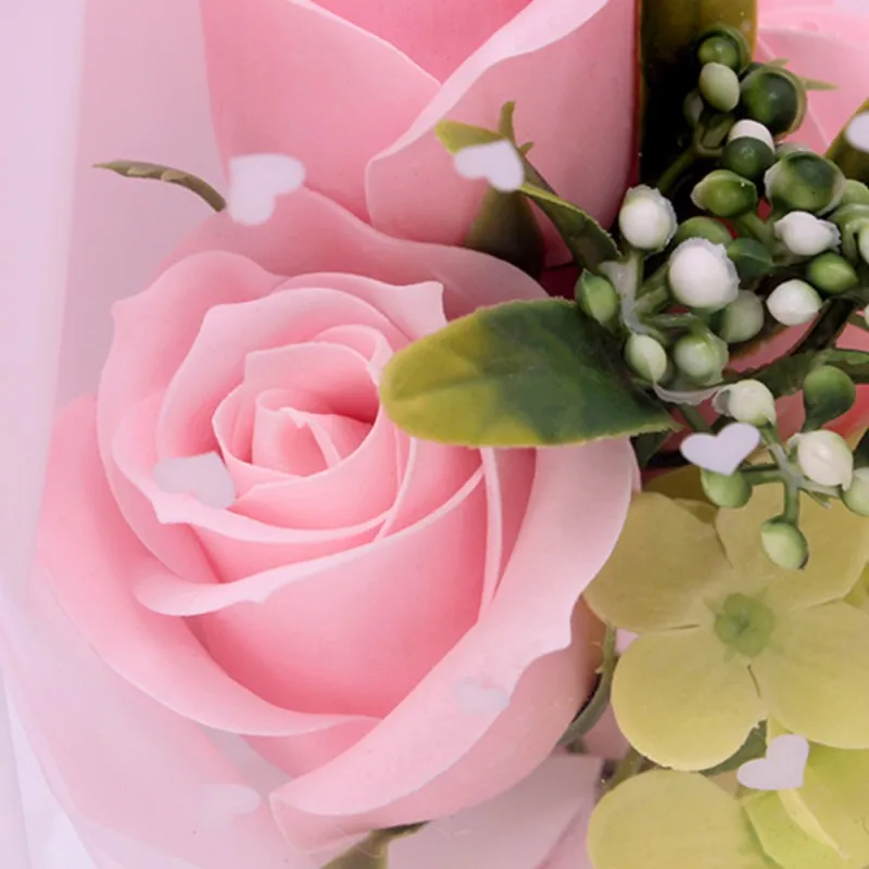 3 Soap Rose Bouquet Gift Box Valentine's Day Wedding Festive Artificial Decor Flower parure de mariage Party | Дом и сад