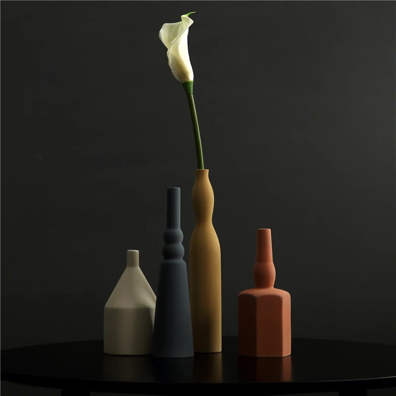 Цветная ваза Morandi Современная Минималистичная креативная керамическая