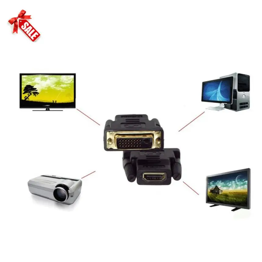 Дизайн DVI-D(24+ 1 pin) к HDMI Женский(19-pin) HD HDTV монитор дисплей адаптер usb адаптер micro usb адаптер