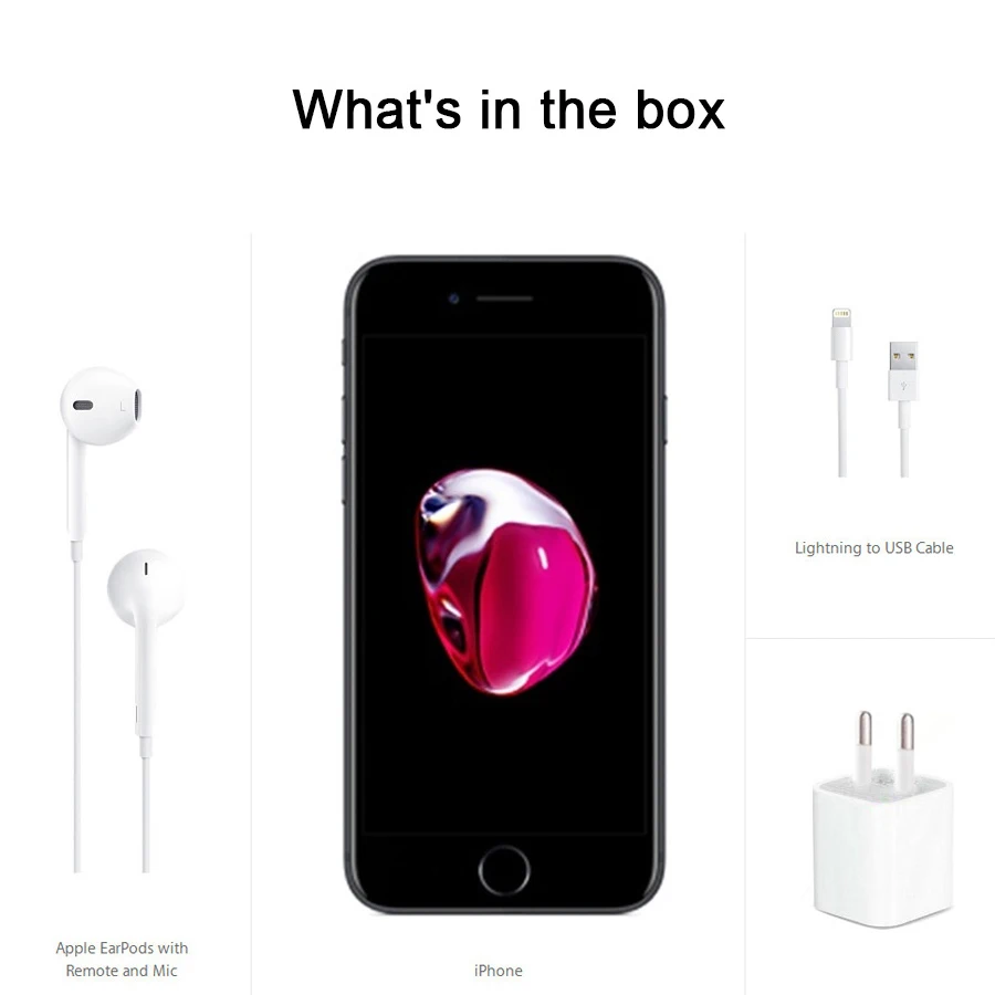 Для Apple iPhone 7 Plus пикселей 3 Гб оперативной памяти 32/128 ГБ/256 ГБ ROM IOS Quad Core 12.0MP камера