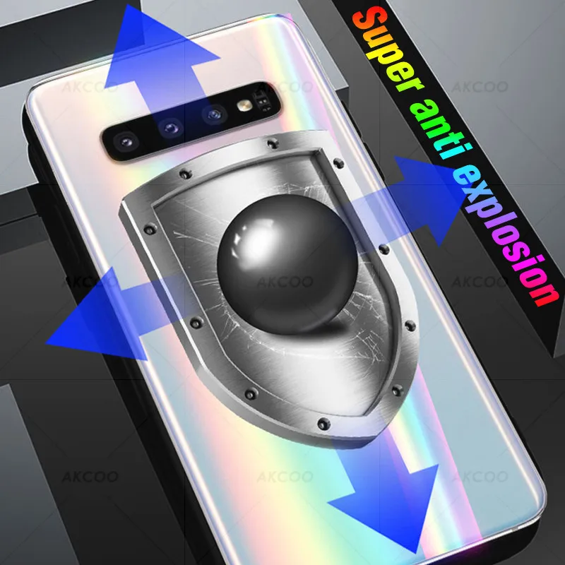 2 упаковки градиентная защитная пленка Akcoo Aurora для Samsung S10 Plus S8 9 Note 8 10 Plus|Защитные