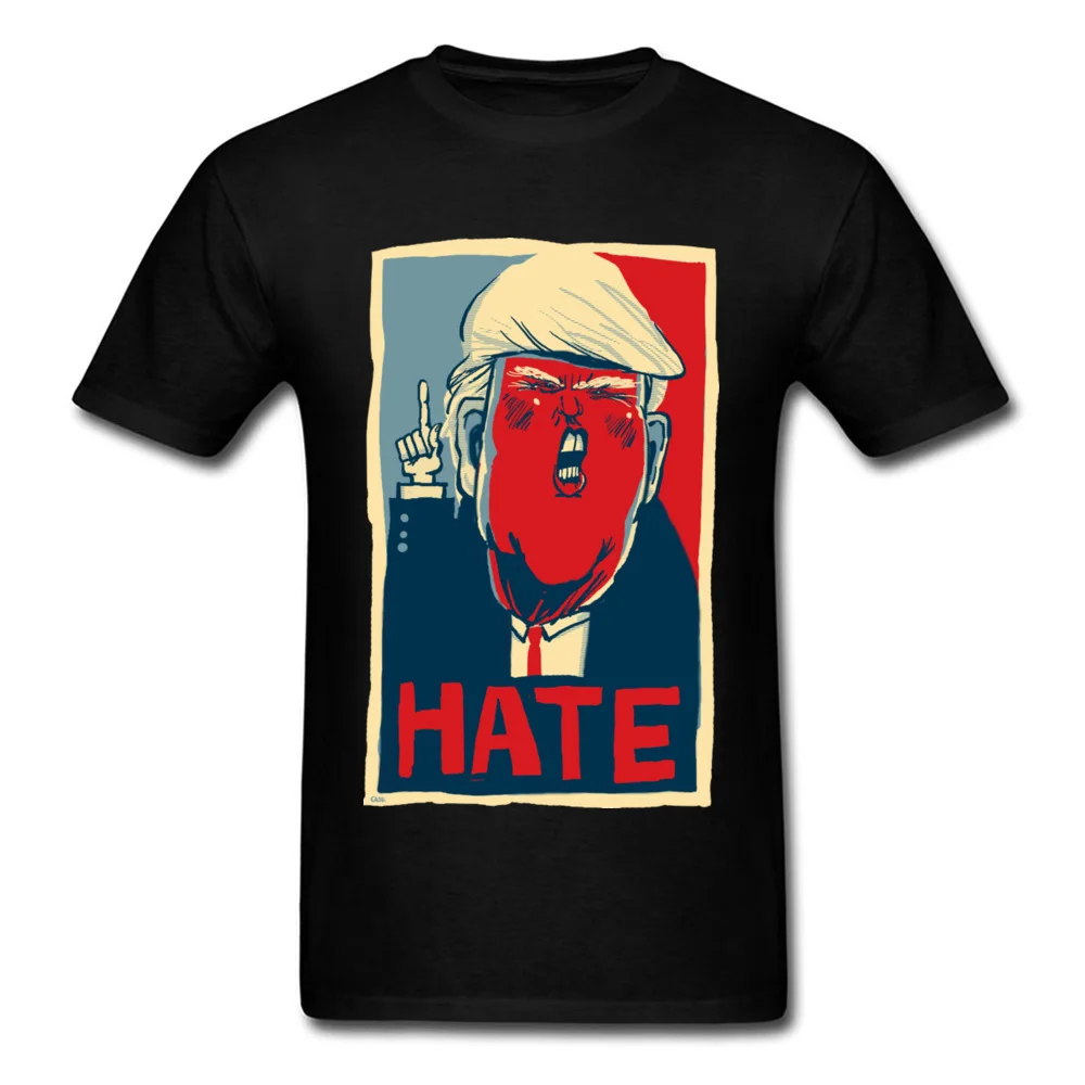 Дизайнерские мужские футболки с коротким рукавом и круглым вырезом Donald Trump HATE 2018