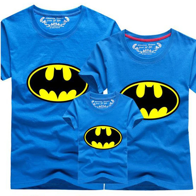 AD 1 шт. семейная Одинаковая одежда Бэтмен для мамы и дочери отца сына одежда|father son