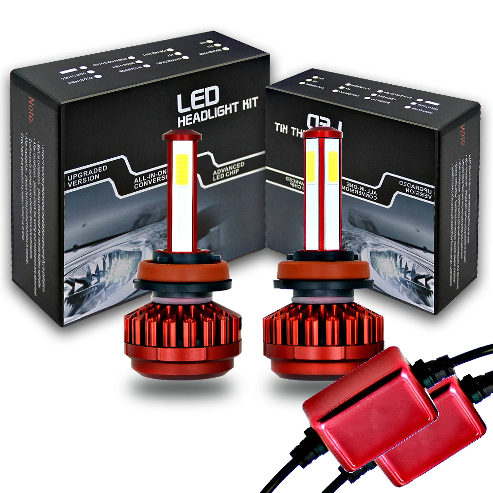 Leefeeminye 4 сторонний дизайн 12000lm лампы для фар H7 светодиодные H4 Led 9 в 12 В 24 36