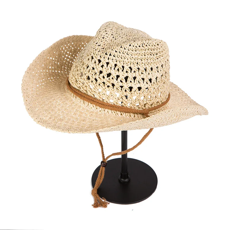 Летняя соломенная шляпа ручной работы для отдыха Пляжная фетровая бохо Мужская