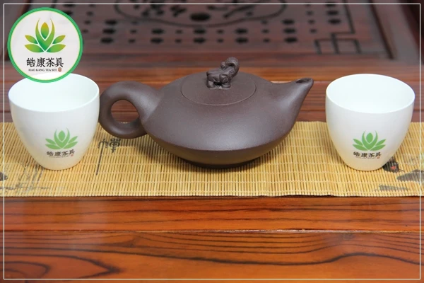 Плоской формы китайский чайник настоящий Исин для набора Кунг Фу Ча Пожелание