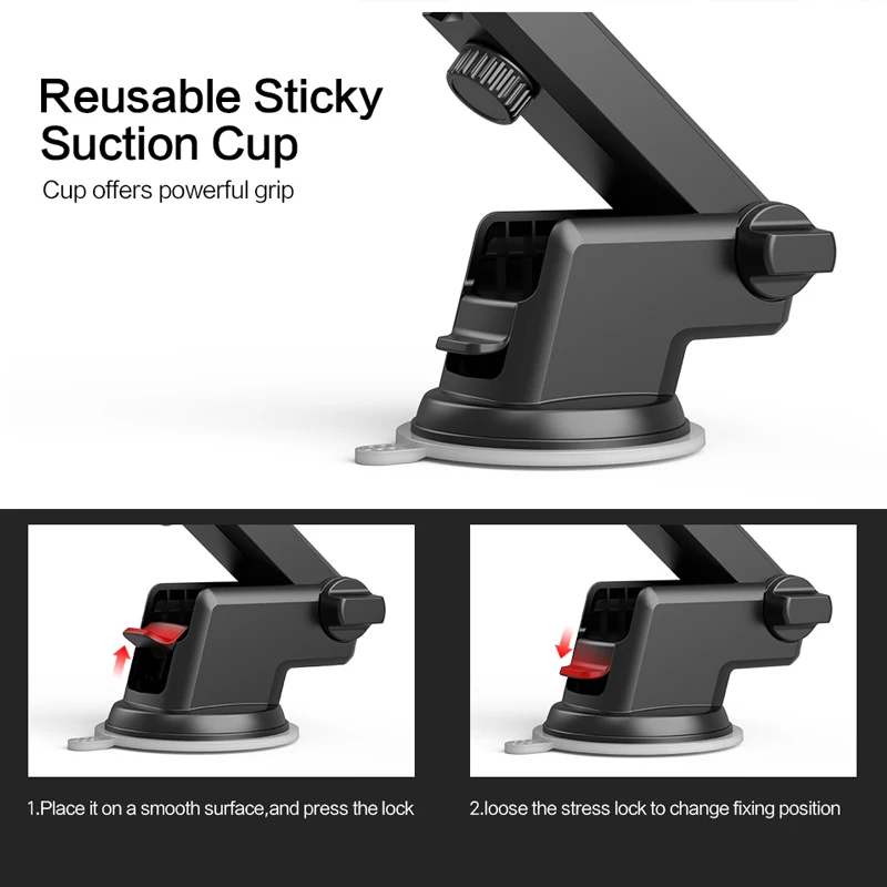 licheers car phone holder for iphone x xs max 8 7 plus xiaomi windshield car mount phone stand car holder for samsung s9 s8 free global shipping