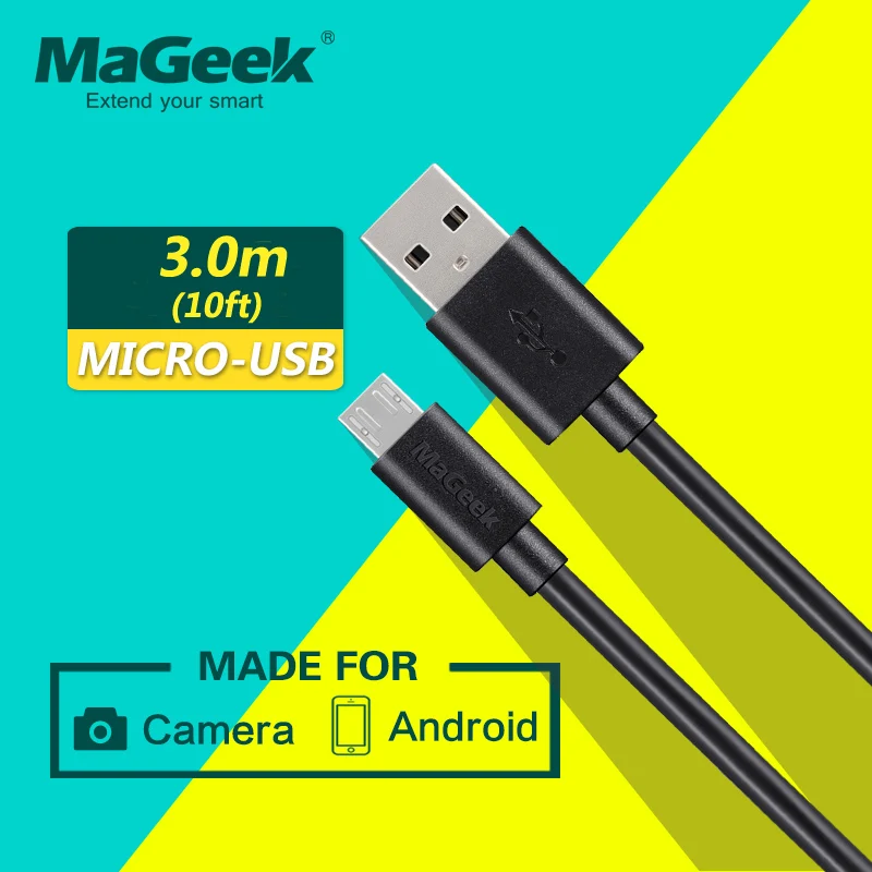 Супердлинный кабель Micro USB MaGeek 3 0 м/10 футов быстрая зарядка мобильный телефон