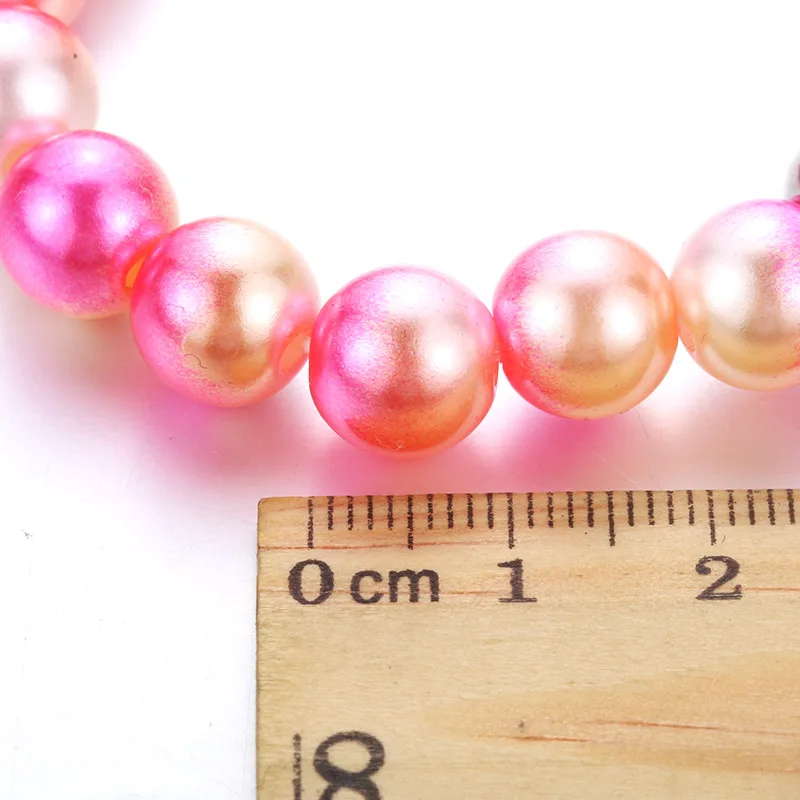 10MM Simulated Pearl Beads Elasticity Bracelets Female 18mm Snap Bangles For Women Button Bracelet 4700 | Украшения и аксессуары