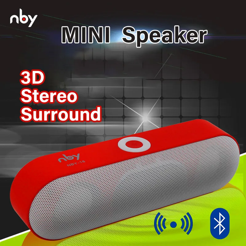NBY-18 Мини Bluetooth динамик портативный беспроводной s 3D стерео музыка объемная