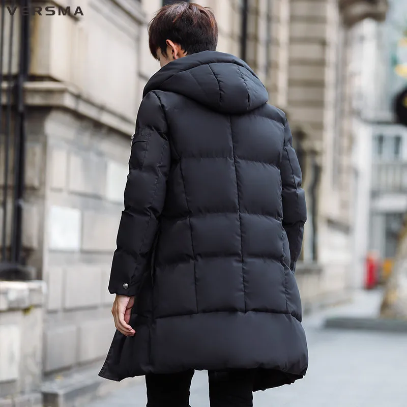 VERSMA 2017 Молодежная армейская зеленая теплая зимняя длинная куртка пальто Мужская