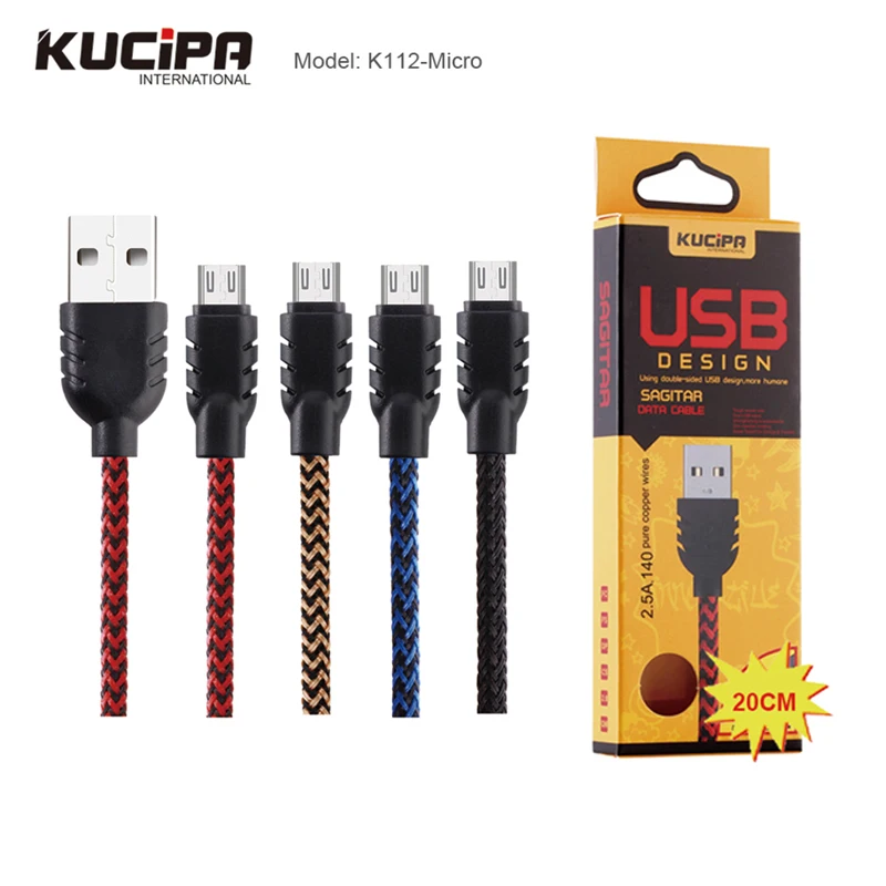 Короткий кабель Micro USB 20 см быстрая зарядка плетеный шнур для быстрой зарядки Android