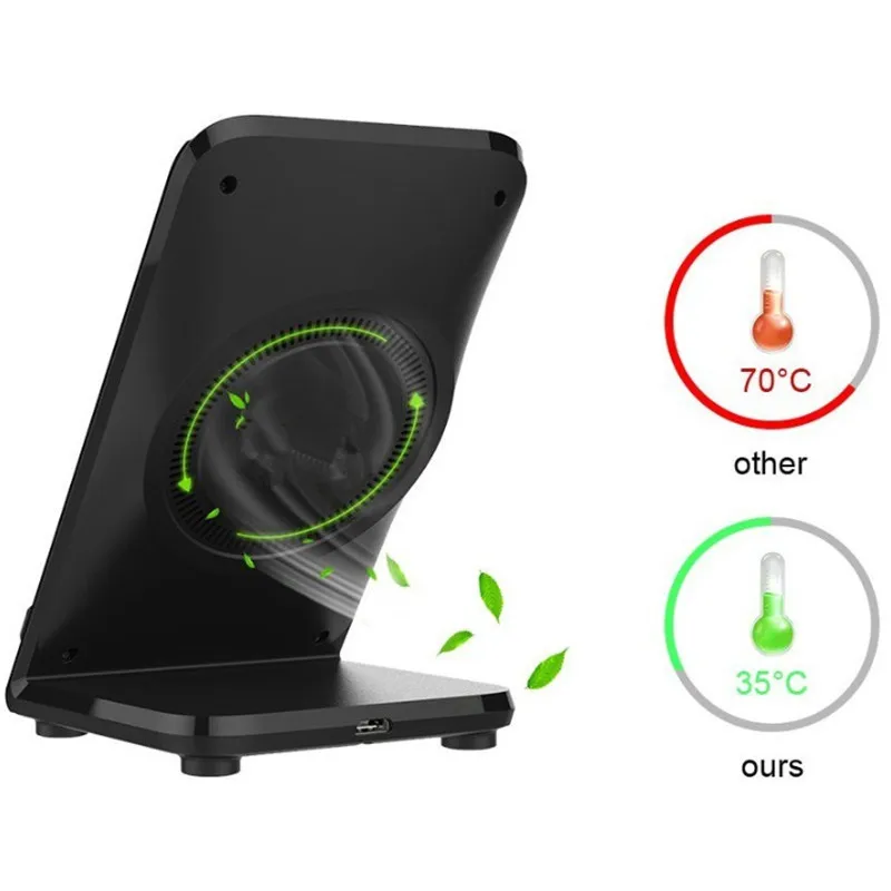 Ninjacase Новый 9 (V) мобильный Беспроводной Зарядное устройство Черный для iphone8 X Plus