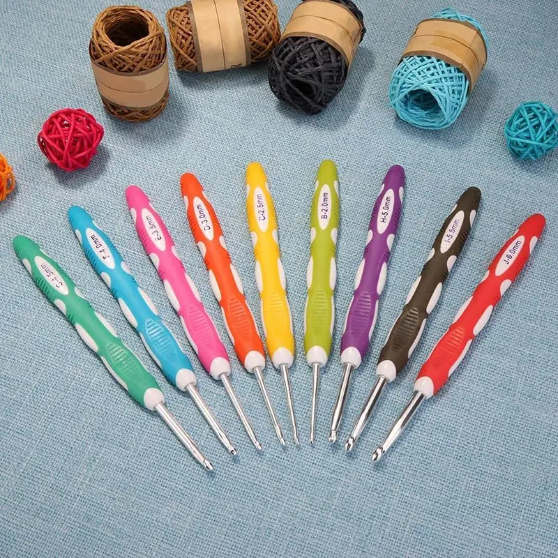 Набор разноцветных спиц для вязания крючком 9 шт./компл. набор инструментов