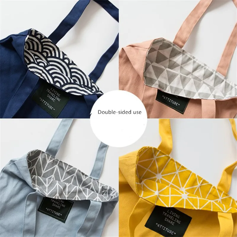 Женская сумка через плечо Холщовая Сумка из хлопка и льна двойного назначения