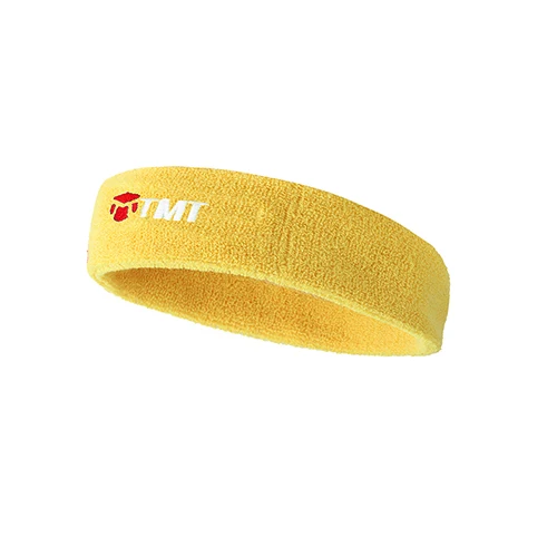 Yellow TMT высокоабсорбирующий спортивный эластичный ободок Хлопок Sweatband Yoga Hairband Бег Теннис Баскетбол фитнес Анти Пот-унисекс - Цвет: Yellow