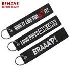 3 шт. брелок для ключей с вышитыми буквами для мотоциклетных автомобилей, черный брелок для ключей, брелок для ключей Moto llaveros OEM ATV