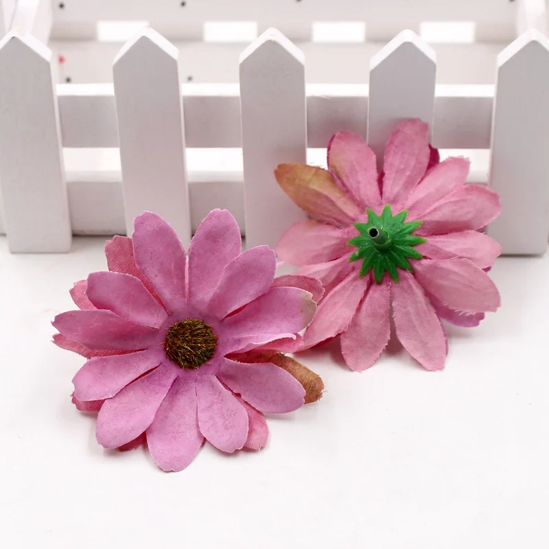 100 шт./лот Шелковый Ретро искусственный цветочный венок с ромашками украшение для