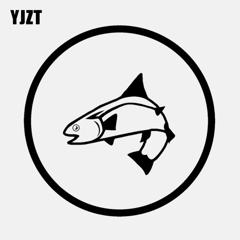 

YJZT 12.8*12.8CM Outdoor Sport Decor Car Sticker Vinyl Silhouette Fishing Extreme Movement Black/Silver C12-1613