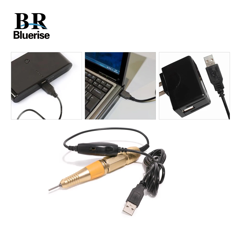 Ногтей дрель ручка электрическая машина маникюр педикюр USB разъем Портативный