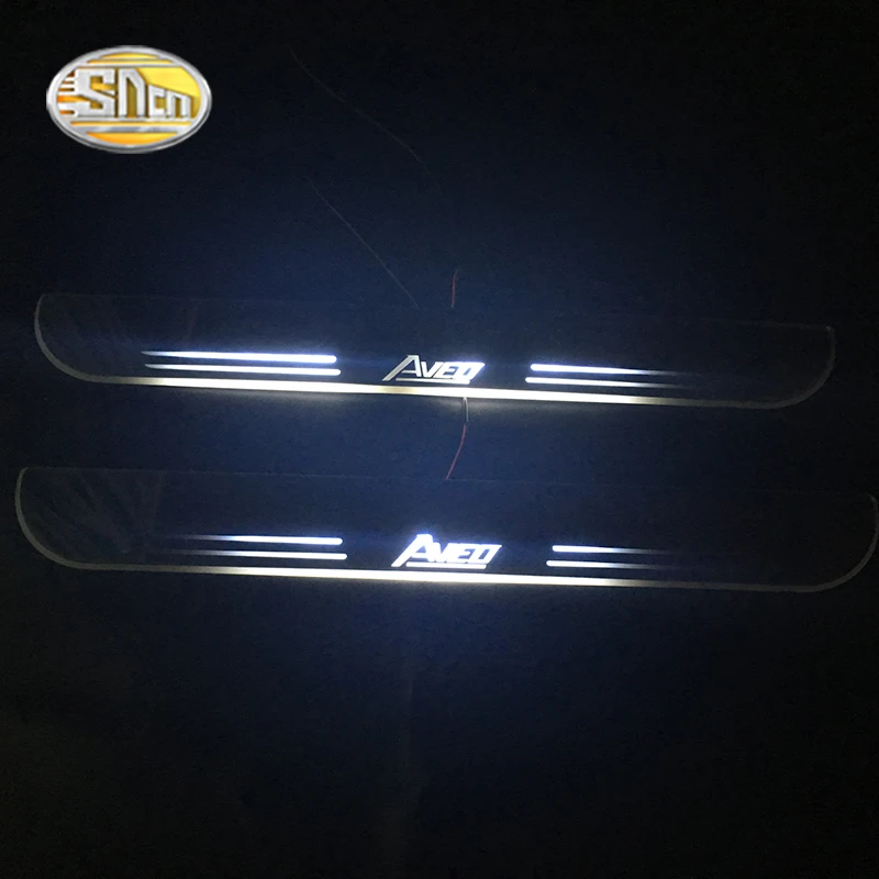 SNCN светодиодный порог для Chevrolet Aveo движущийся светильник s дверь накладка Добро