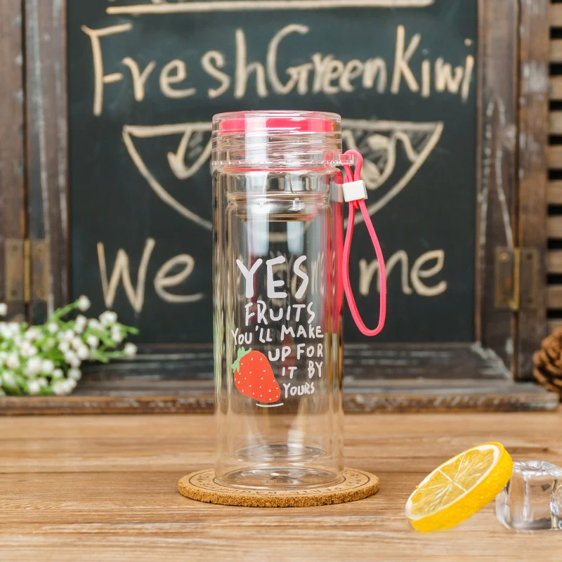 TECHOME творческая большая емкость бутылка для воды с фруктовым принтом С защитой от