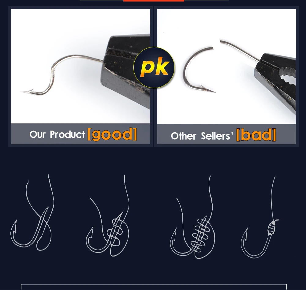 FISH KING 100 шт./лот один карп рыболовные крючки два цвета джиг высокоуглеродистой стали Крючки колючие Крючки рыболовные принадлежности PESCA