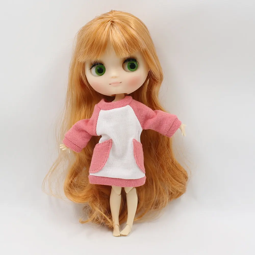 Срединная Блит куклы Цвет Футболка он подходит для 20 см Blythe Doll носить средний