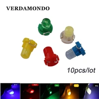 10pcs interior light t3 wedge led auto instrument bulbs 12v automobiles car styling green blue red yellow white