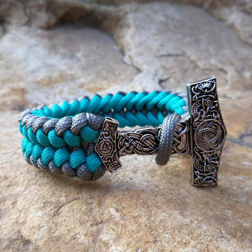 Новый браслет из Паракорда Северной мифологии плетеный ручной работы для мужчин