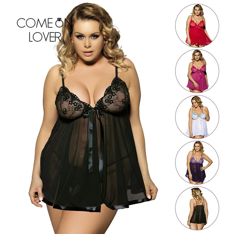 

Comeonlover Babydoll Mujer 8XL Женская классическая женская одежда для сна, женская ночная сорочка на бретельках EE2073