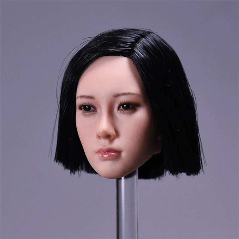 Фигурка женщины-солдата масштаба 1/6 1:6 голова чёрного и коричневого цветов
