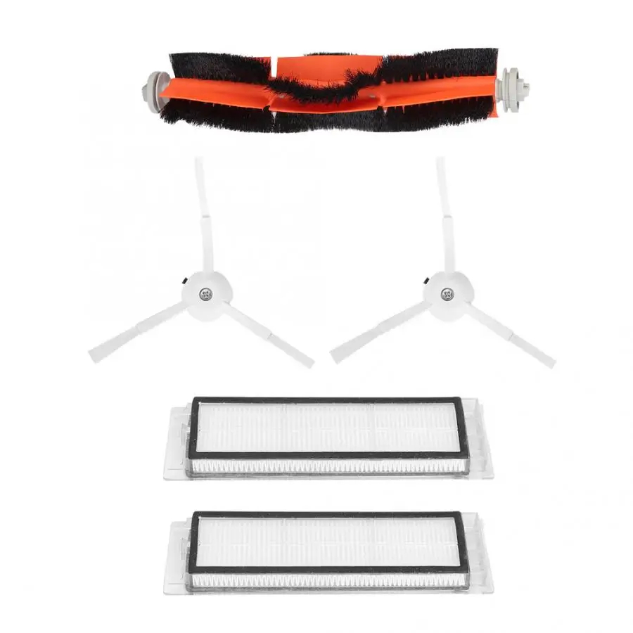Main Brush+ 2 Side Brushes+ 2 Filter for Xiaomi Mi Robot S50 Vacuum Cleaner
