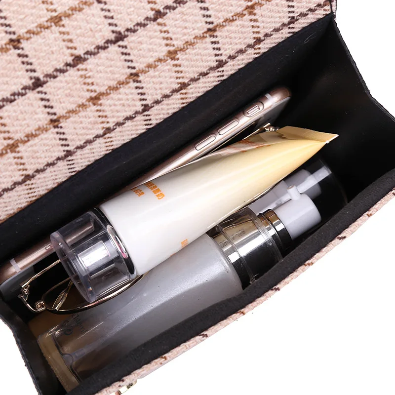 Женская сумка мессенджер в клетку маленькая квадратная на плечо 2019|Сумки с