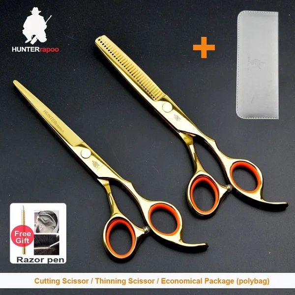 set with bag Скидка 30%, 6 дюймов, профессиональные ножницы для стрижки волос, парикмахерские ножницы из нержавеющей стали, набор, парикмахерский магазин, товары, комплект для салонов - Цвет: set with bag