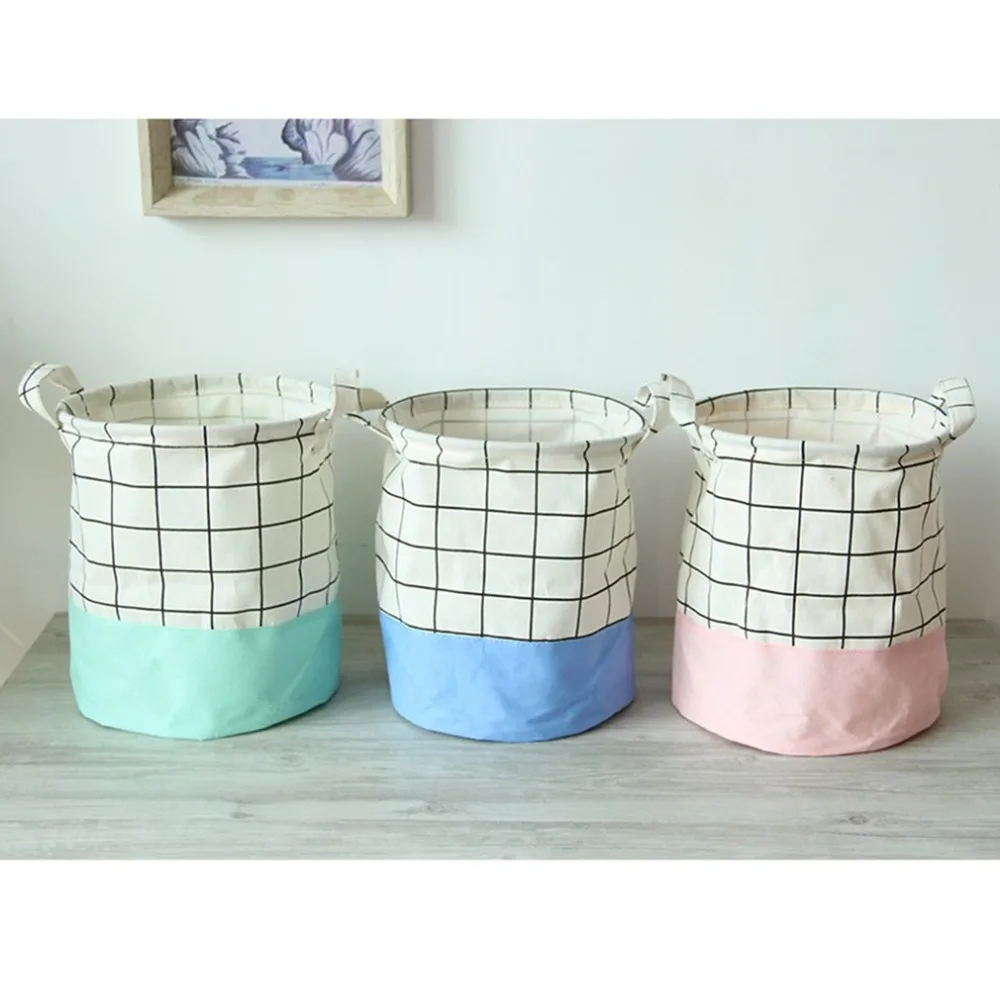 Desktop корзина для хранения с милым принтом Водонепроницаемый Организатор хлопок