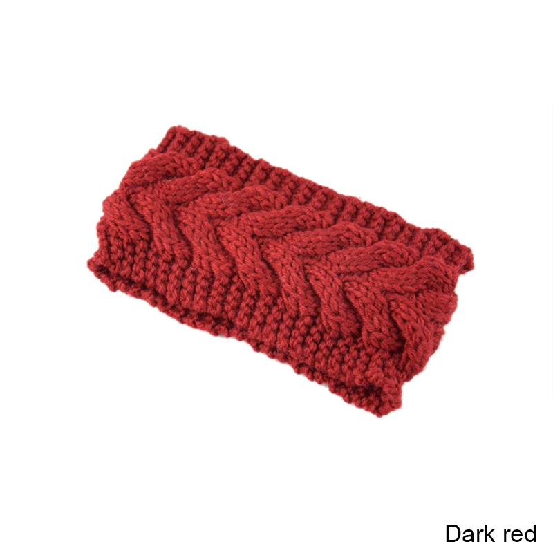 Женские зимние шапки, модные зимние вязанные шапочки Skullies Beanies, аксессуары для волос - Цвет: dark red