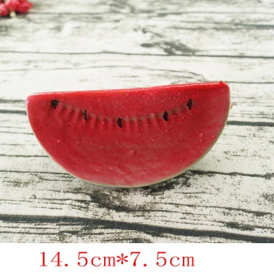14.5cm 7.5cm 1 шт. Искусственный арбуз, Искусственный арбуз, Искусственный пластик, имитация арбуза, модель фруктов - Цвет: 14.5cm 7.5cm