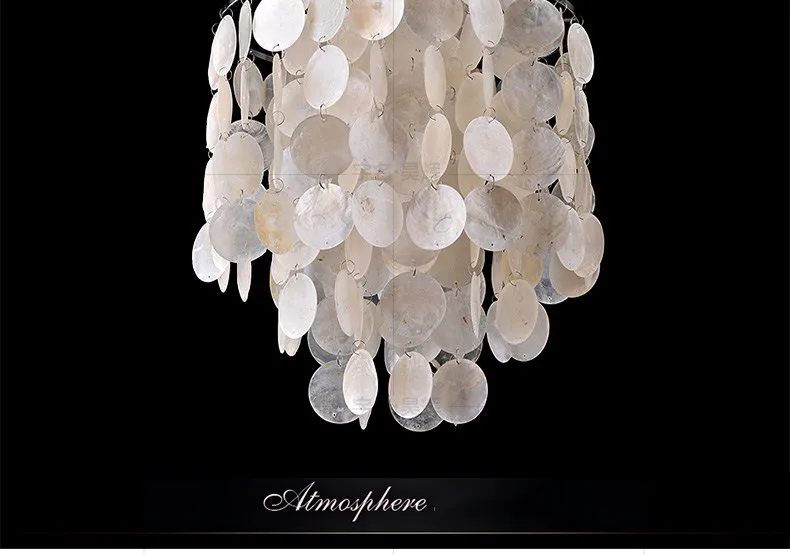 Современный подвесной светильник светодиодный Capiz shells Hanglamp Verner Panton подвесной светильник для гостиной спальни кухни подвесной светильник