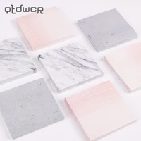 1pc creative marble color self adhesive memo pad stone style sticky notes bookmark school office stationery supply