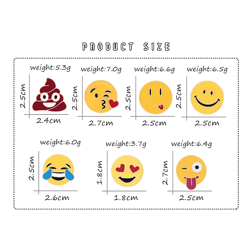 Дропшиппинг забавные Броши Булавки чат Эмодзи Смайл поцелуй говно язык эмаль